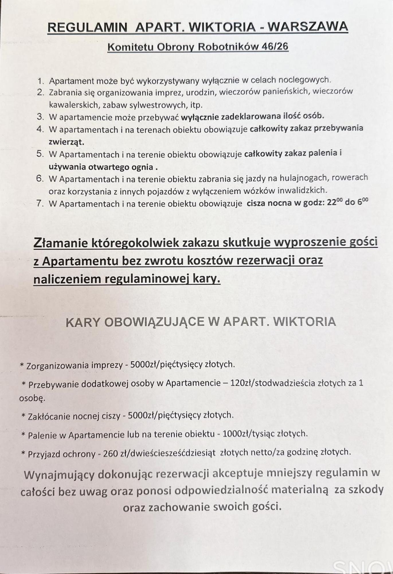 Apart Wiktoria Varsavia Camera foto